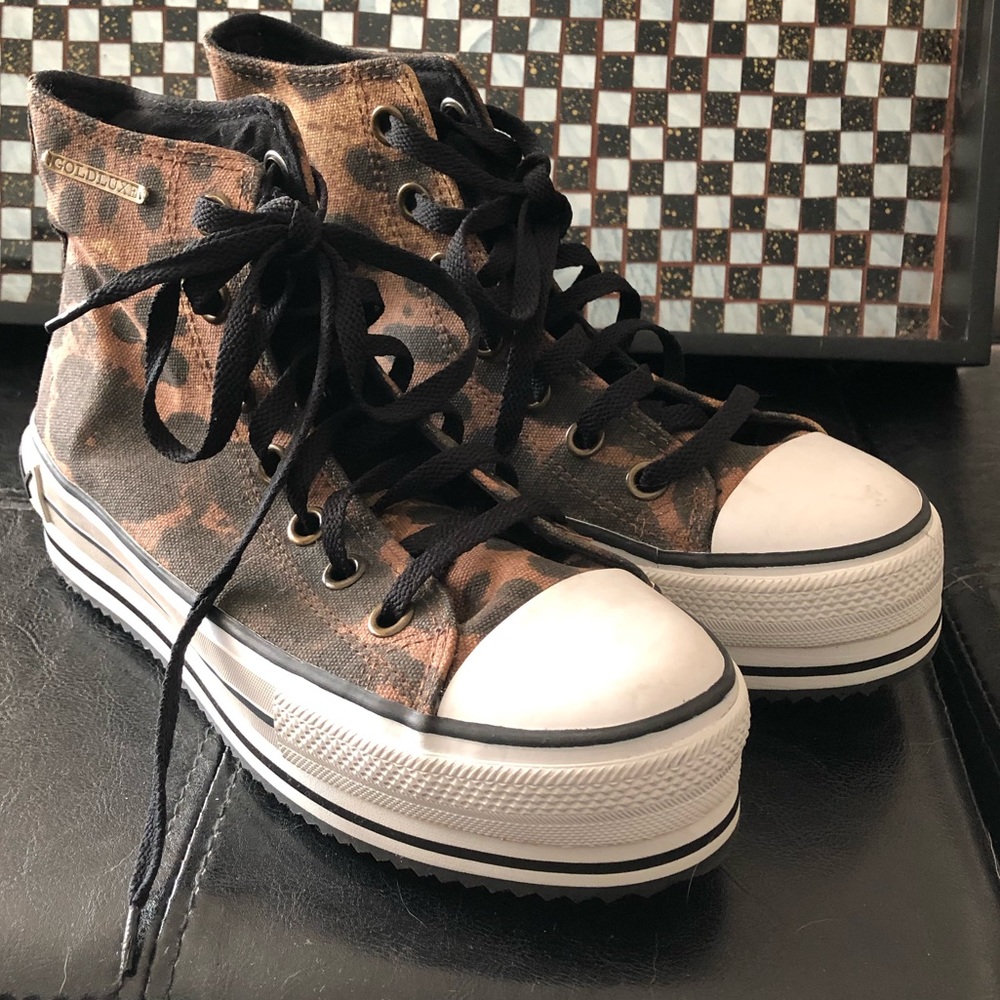 🔥NWOTRock&CandyGoldluxePlatform Sneakers - Picture 4 of 8